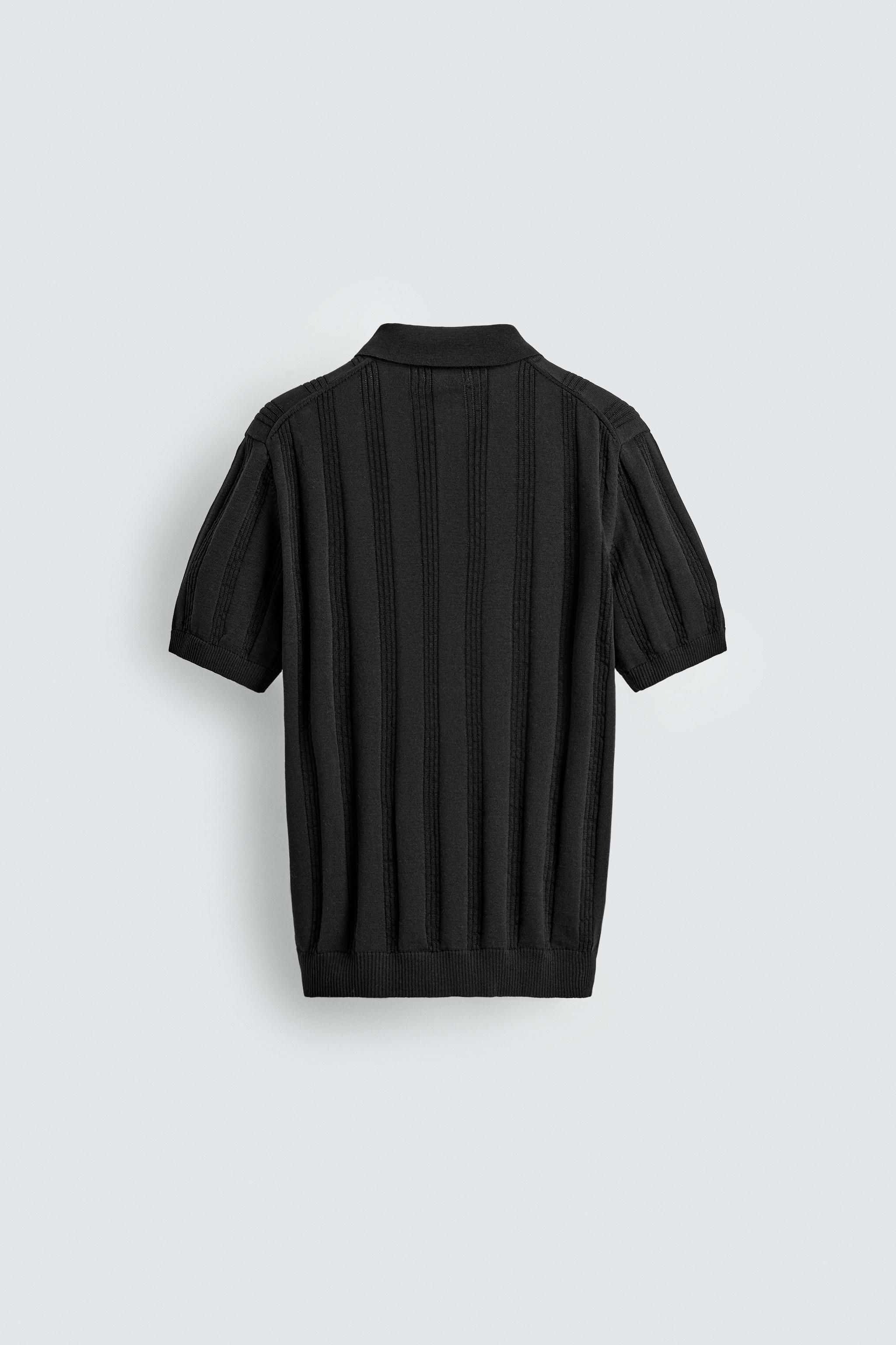 REGULAR FIT KNIT TEXTURED POLO